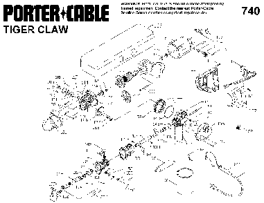 Exploded Diagram A Diagram and Parts List for PC9740 Type 1 Porter Cable Reciprocating Saw